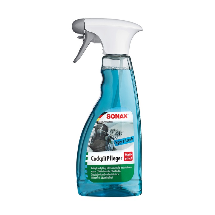 Sonax Cockpit Pfleger Sport-Fresh Почистващ разтвор за табло с матов ефект, 500 ml