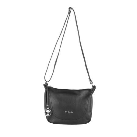 Poseta din piele naturala - Pierre Cardin, PCL1721B, 27х20 х12cm , Negru