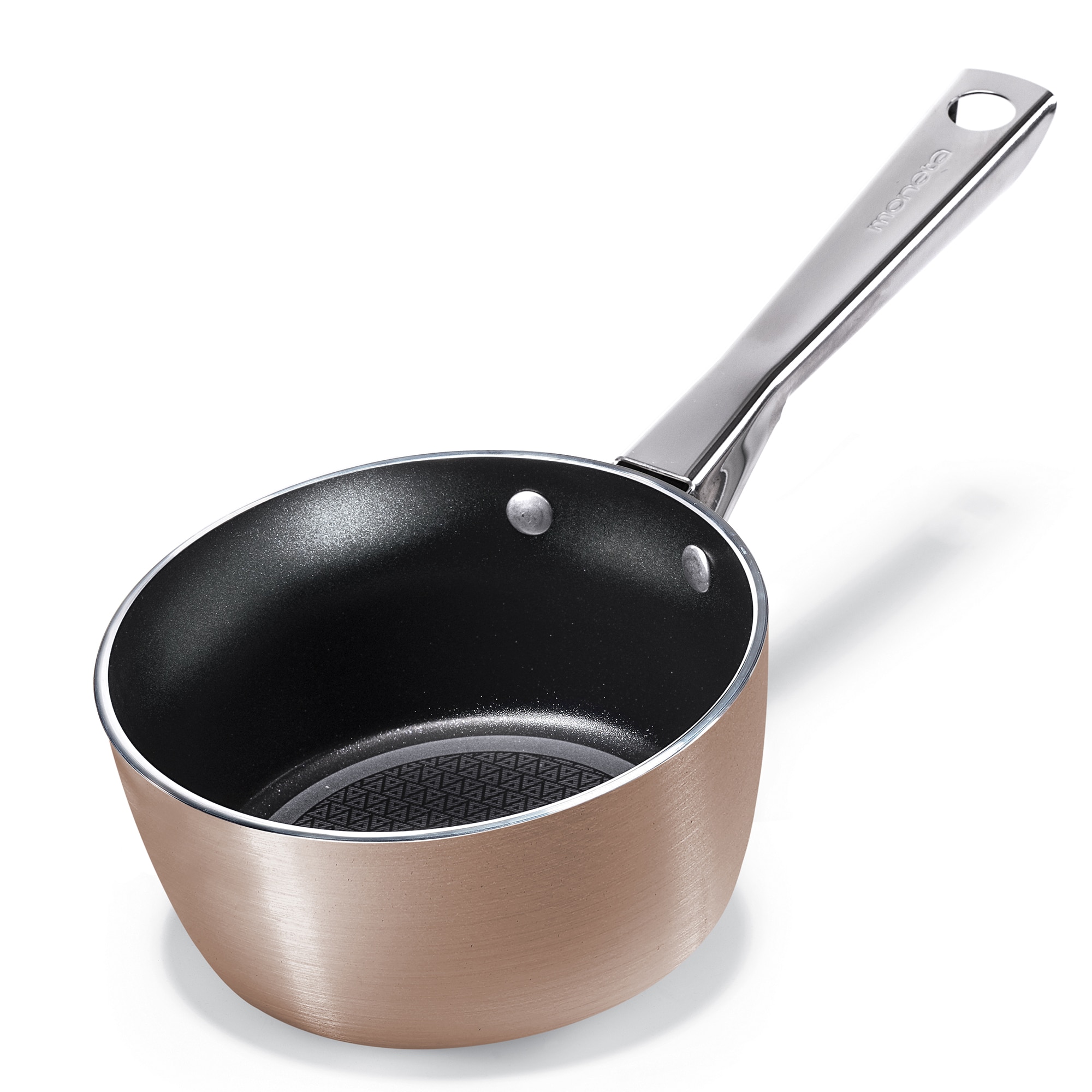 Craticioara Moneta Rosegold Diamant, aluminiu forjat cu baza inox, inductie, 16 cm