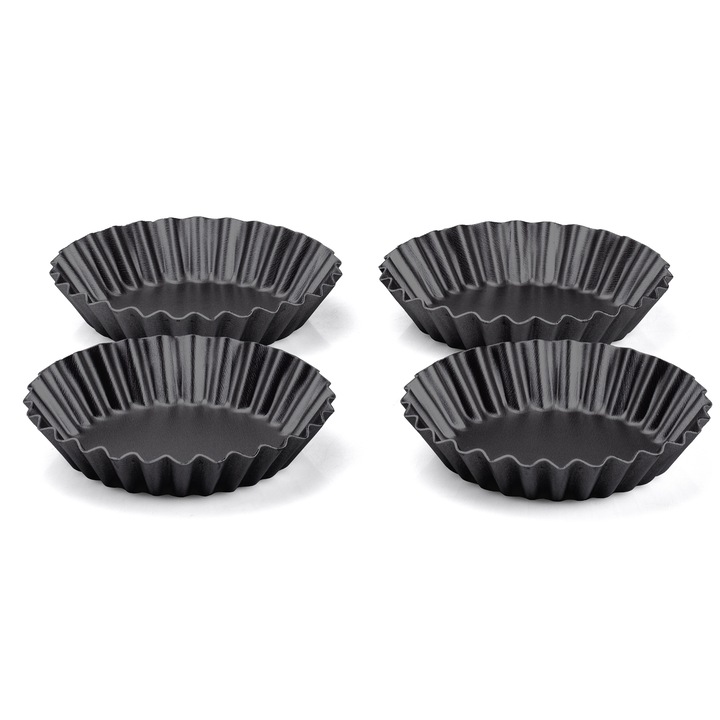 Set 4 forme minitarte Moneta Eden, aluminiu reciclat, 11 cm