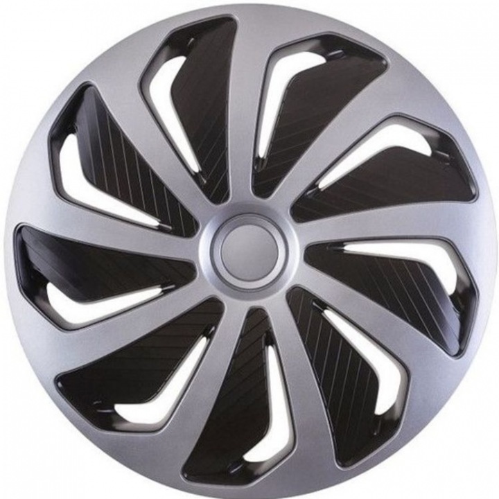 Комплект тасове за джанти Versaco, Wind BC, 15", сиво/черно, 4 броя