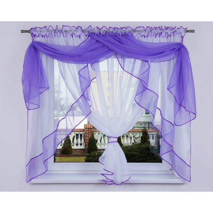 Perdea Danemarca Voal, Violet, 400x150 cm