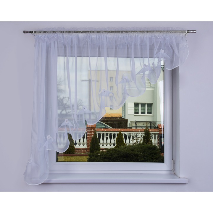 Перде Норвегия, 400x135 см, Бял