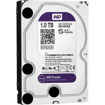 Hard disk, 1Tb, pentru sisteme de supraveghere, 110mb/sec, buffer 6 Gb/sec, WD10PURX, Western Digital Purple Hard disk, 1Tb, pentru sisteme de supraveghere, 110mb/sec, buffer 6 Gb/sec, WD10PURX, Western Digital Purple