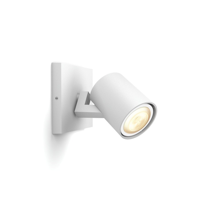 Spot Reglabil Philips Hue Switch, LED GU10, Bluetooth, 350 lm, 15000 ore, 2200 6500 k, IP20, Putere 5 W, Modern, Culoare Alb