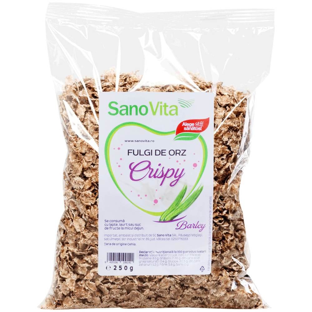 Fulgi de Orz Crispy Sano Vita, 250 g