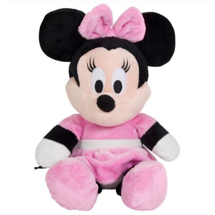 Плюшена играчка Disney Minnie Mouse, розово/черно, 39 см, полиестер