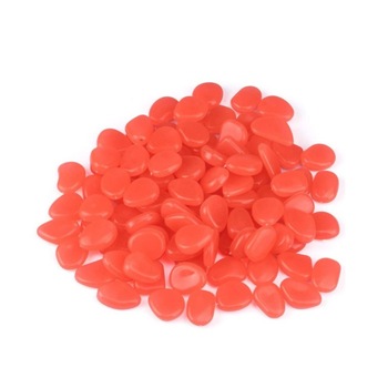 Set pietre de gradina din plastic fosforescente , 100 buc , rosu Set pietre de gradina din plastic fosforescente , 100 buc , rosu