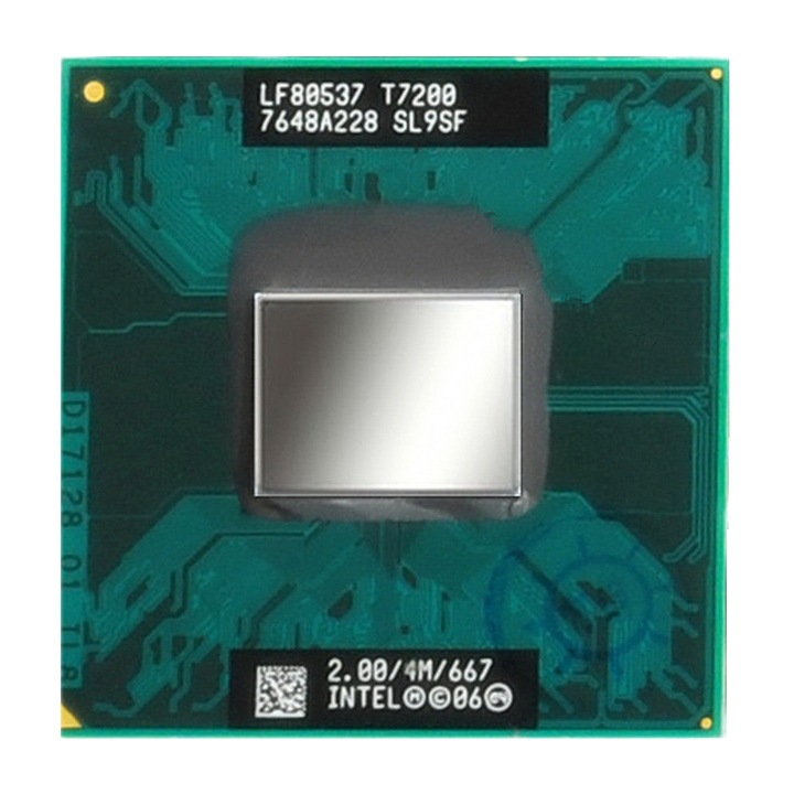 Intel T7200 SL9SF Core 2 Duo CPU processzor 2Ghz 65nm 667 FSB Socket M PPGA478 PBGA479
