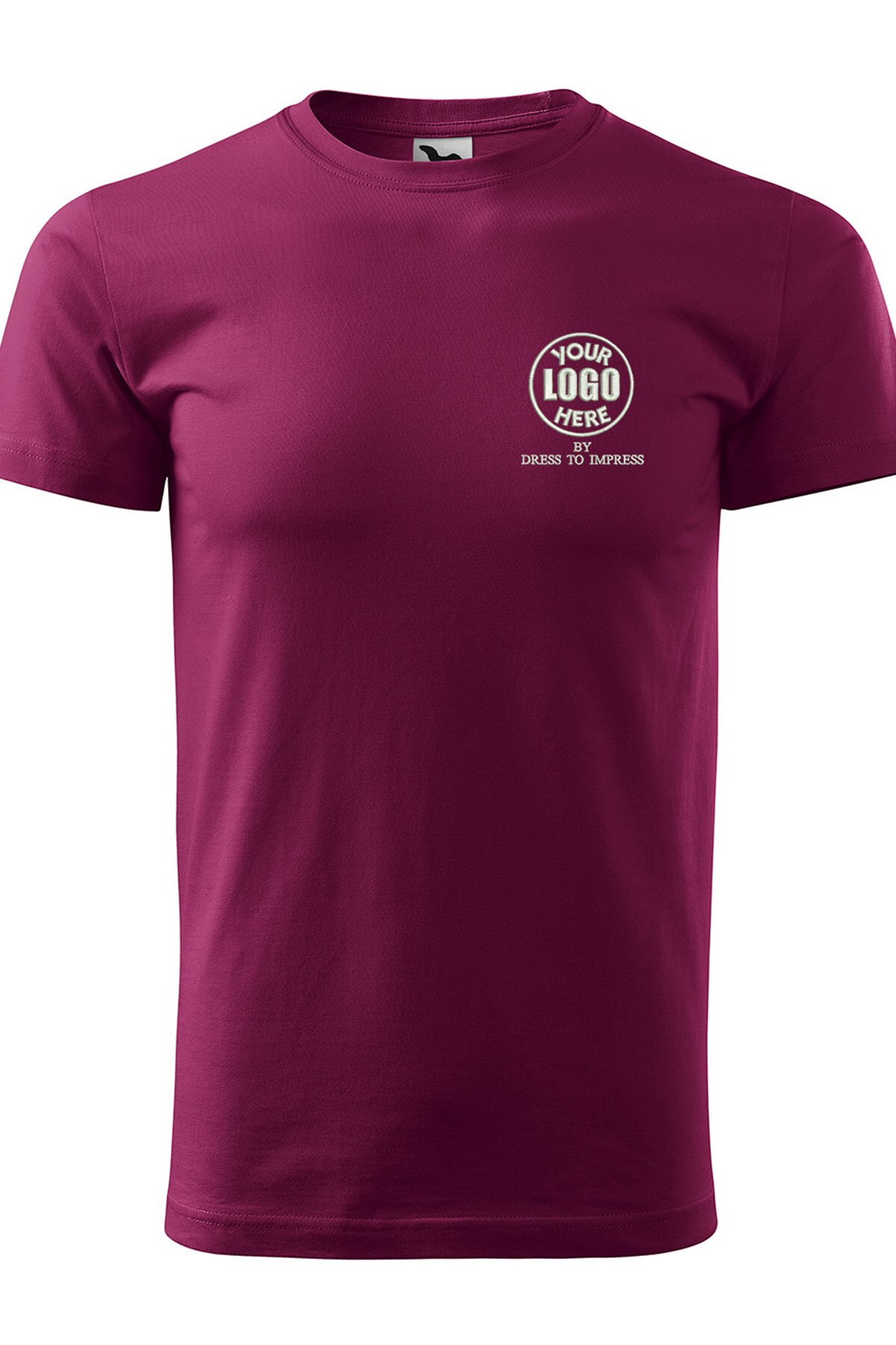 Tricou basic personalizat cu logoul tau prin broderie, bumbac, barbatesc, Dress To Impress, Rododendron
