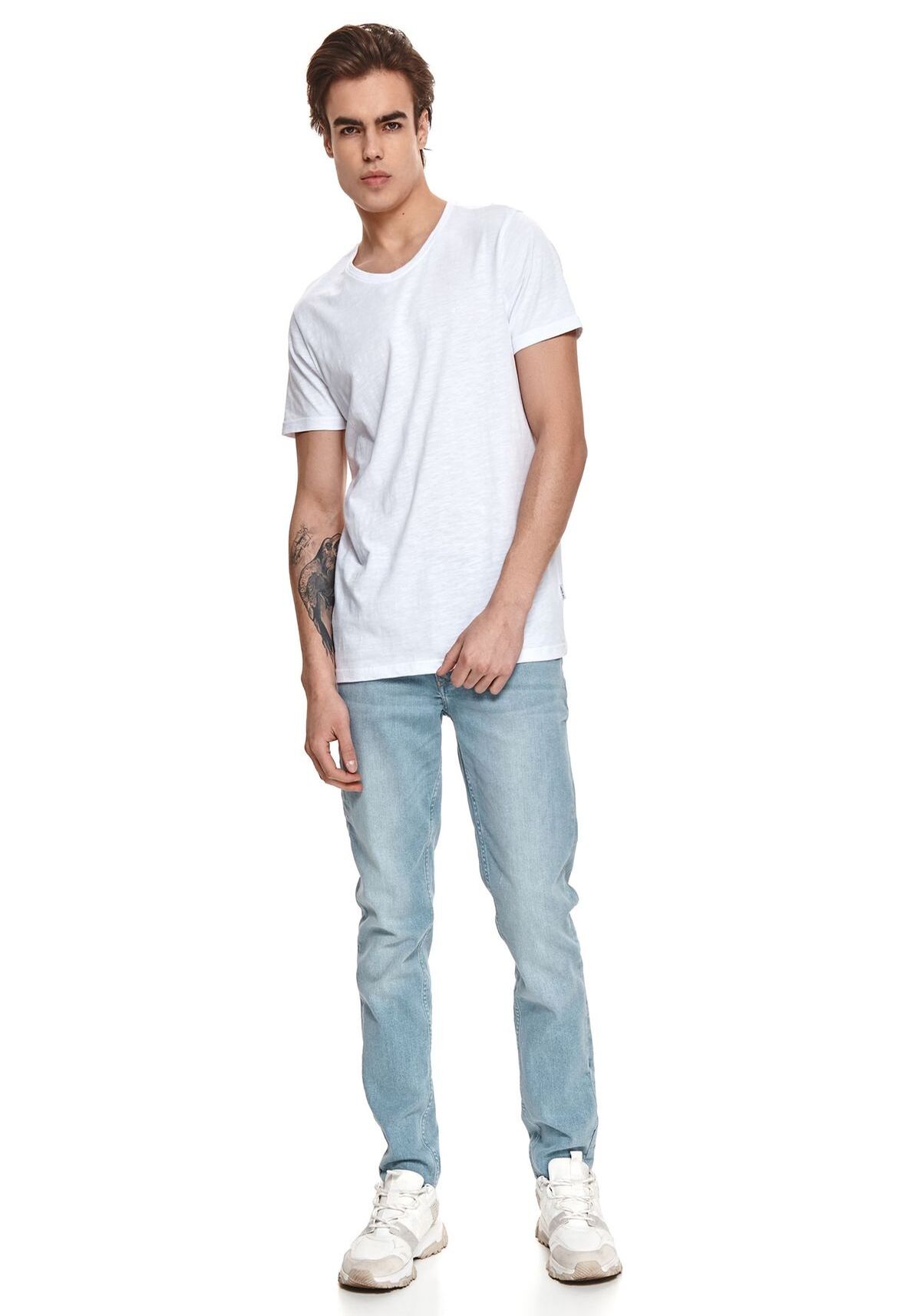Tricou barbati, TOP SECRET, SPO5065, Alb