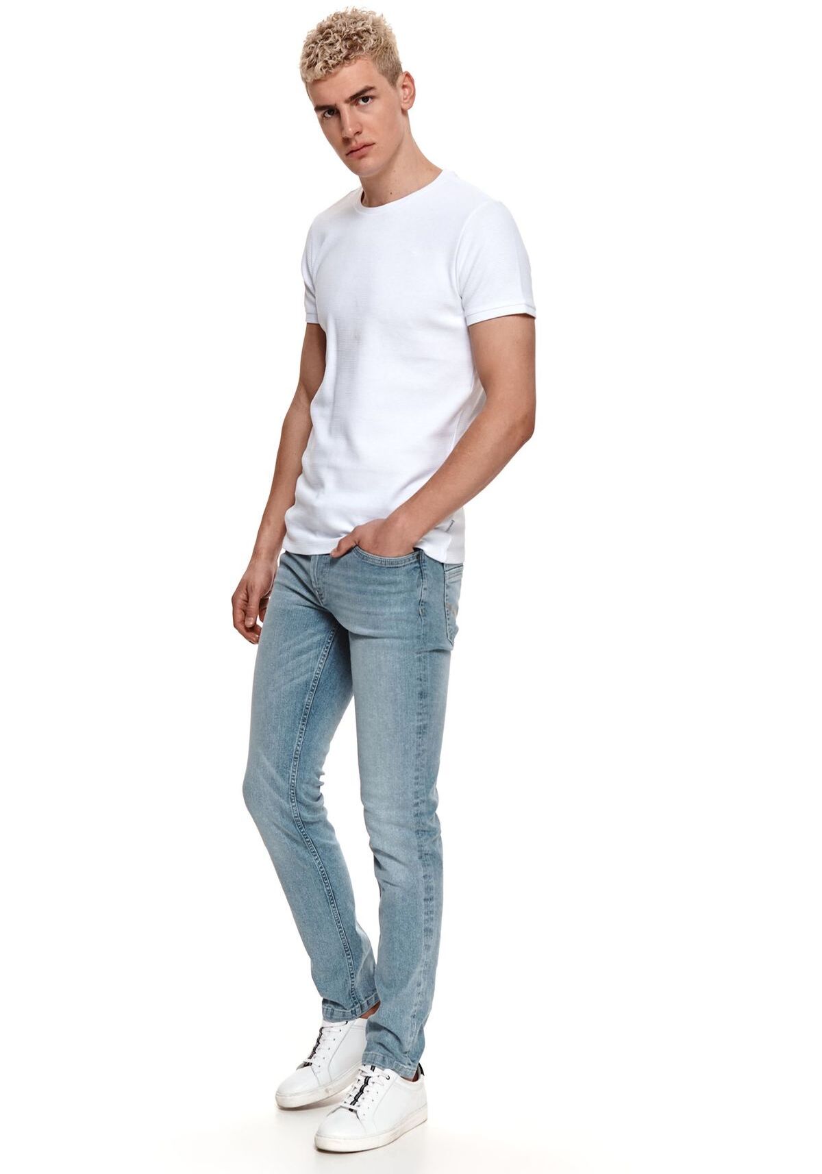 Tricou barbati, TOP SECRET, SPO5013, Alb