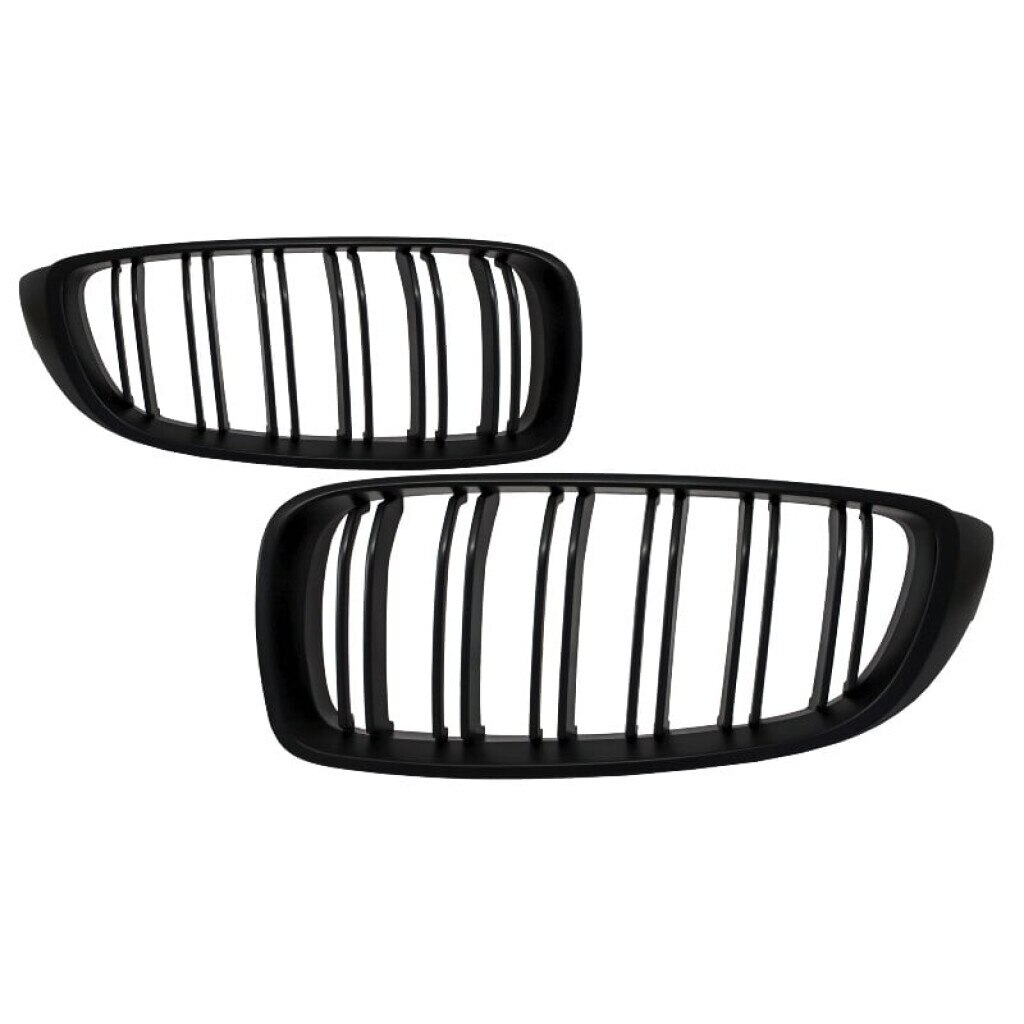 Set 2 Grile centrale duble, BMW seria 4, F32, plastic, negru lucios