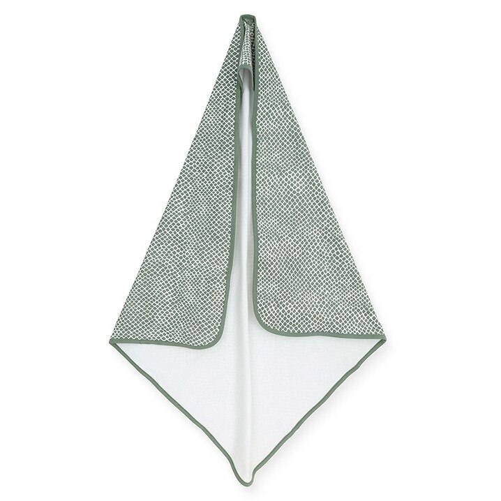 Prosop cu gluga, Jollein Snake, 75x75 cm, verde