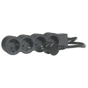 Prelungitor Legrand Revolution L694562, 4 prize, sectiune cablu 3x1.5mm, cordon 3m, Negru/Gri Prelungitor Legrand Revolution L694562, 4 prize, sectiune cablu 3x1.5mm, cordon 3m, Negru/Gri
