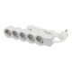 Prelungitor Legrand Revolution L694555, 5 prize, sectiune cablu 3x1.5mm, cordon 1.5m, Alb/Gri