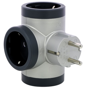 Adaptor priza Legrand Revolution L694523, 3 prize laterale, 16, Aluminiu, Gri Adaptor priza Legrand Revolution L694523, 3 prize laterale, 16, Aluminiu, Gri