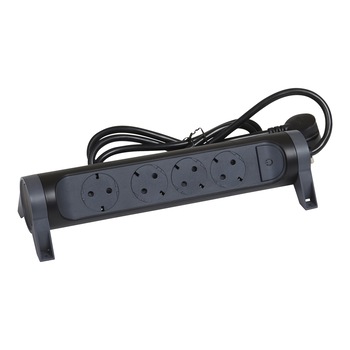 Prelungitor rotativ Legrand Revolution L694537, cu intrerupator iluminat, 4 prize, sectiune cablu 3x1.5mm, cordon 3m, Negru/Gri Prelungitor rotativ Legrand Revolution L694537, cu intrerupator iluminat, 4 prize, sectiune cablu 3x1.5mm, cordon 3m, Negru/Gri