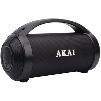 Boxa portabila Akai ABTS-21H, Bluetooth, USB, Aux in, radio FM, lumini difuzor, functie True Wireless Stereo, indicator LED nivel baterie Boxa portabila Akai ABTS-21H, Bluetooth, USB, Aux in, radio FM, lumini difuzor, functie True Wireless Stereo, indicator LED nivel baterie