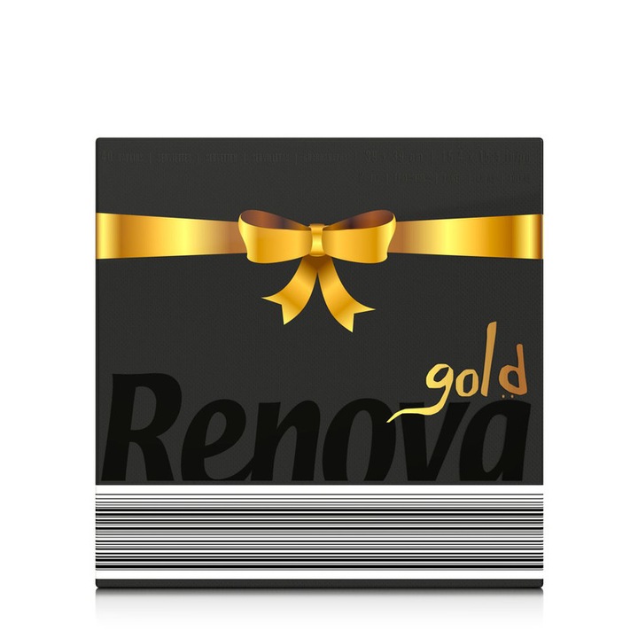 Servetele de masa 39x39 cm, 40 servetele/set, Culoare neagra