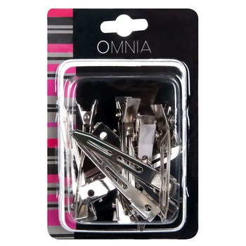 Set 12 clame de par metalice pentru coafor, 6 cm Set 12 clame de par metalice pentru coafor, 6 cm