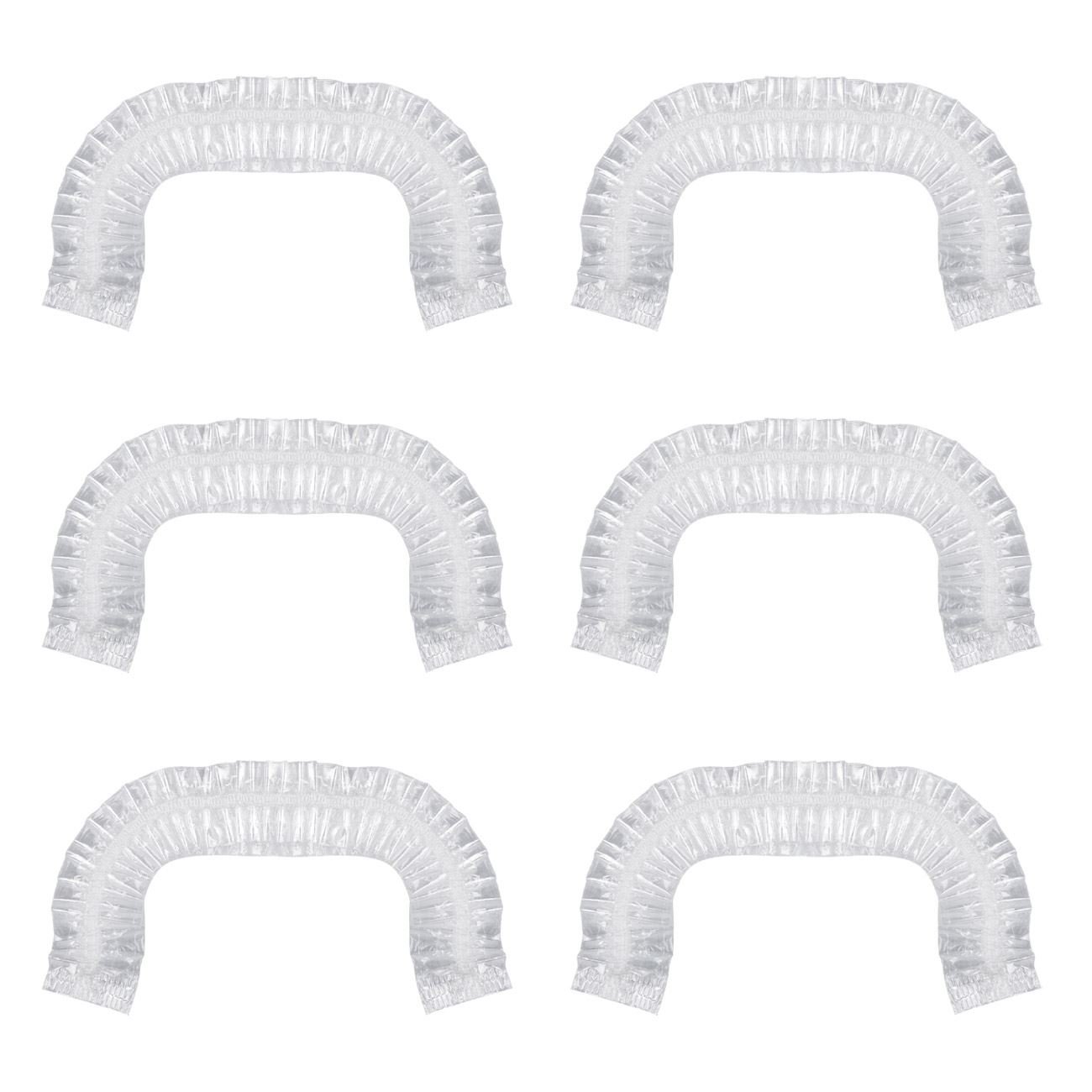 Set 6 casti transparente pentru dus