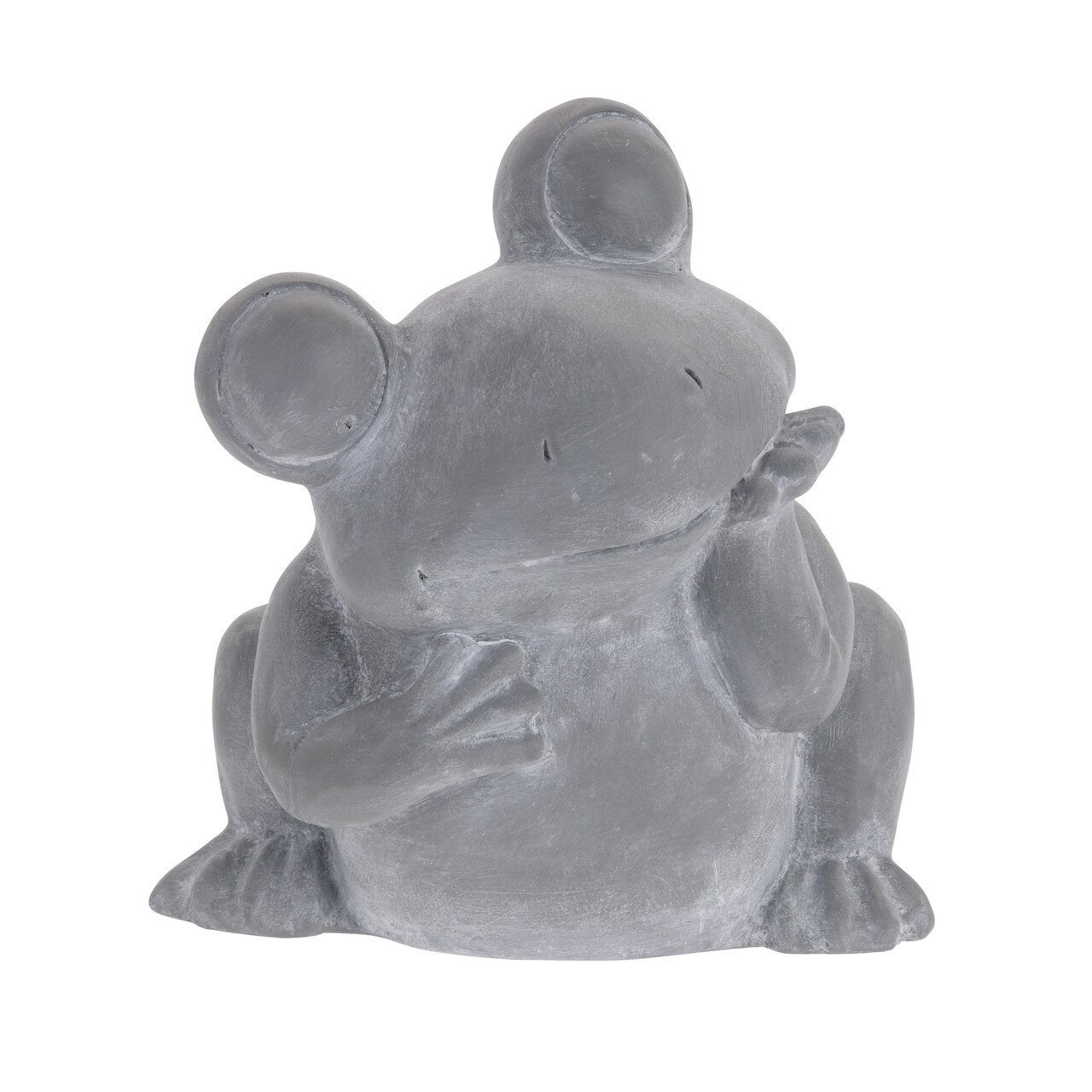 Ghiveci Frog, H- 20.5 cm, ciment, gri