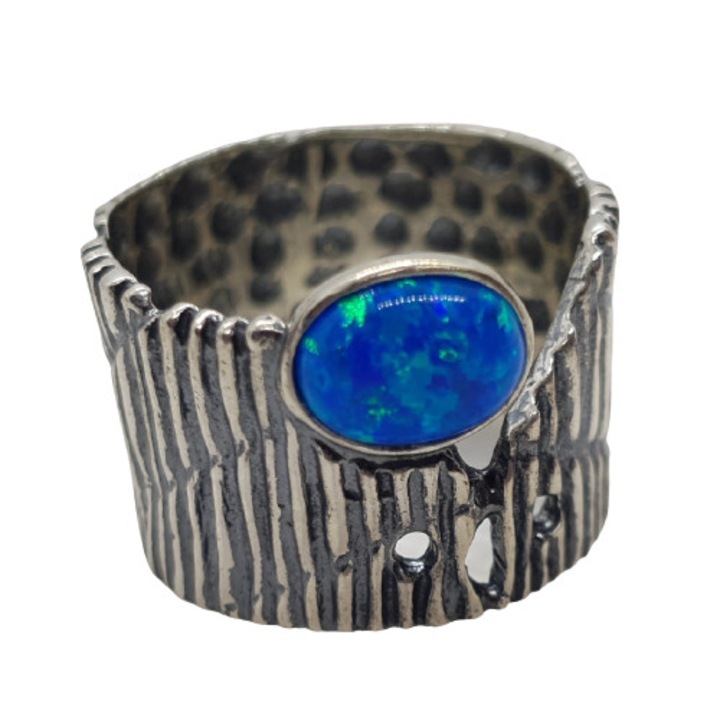 Inel dama confectionat din argint 925 cu Opal natural masura 7