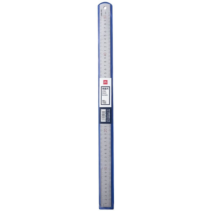 Метална линийка Deli, 50 см