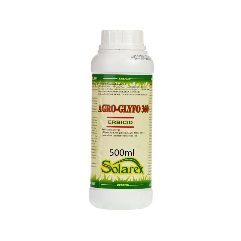 Erbicid total, Agro-glyfo green, 500ml, Solarex impex