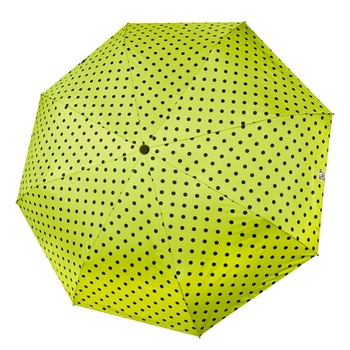 Umbrela mini pentru femei Perletti, cu protectie UV, pentru soare sau ploaie, rezistenta, Verde cu buline Umbrela mini pentru femei Perletti, cu protectie UV, pentru soare sau ploaie, rezistenta, Verde cu buline