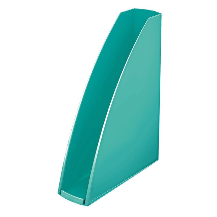 Suport Vertical Documente Leitz Wow, A4, Plastic, Turcoaz Metalizat