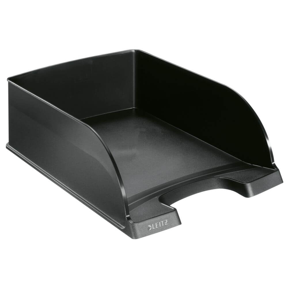 Tavita Documente Leitz Jumbo Plus, A4, Plastic, Negru