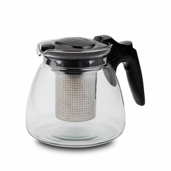 Ceainic din sticla Pufo cu filtru metalic, 900 ml, transparent Ceainic din sticla Pufo cu filtru metalic, 900 ml, transparent
