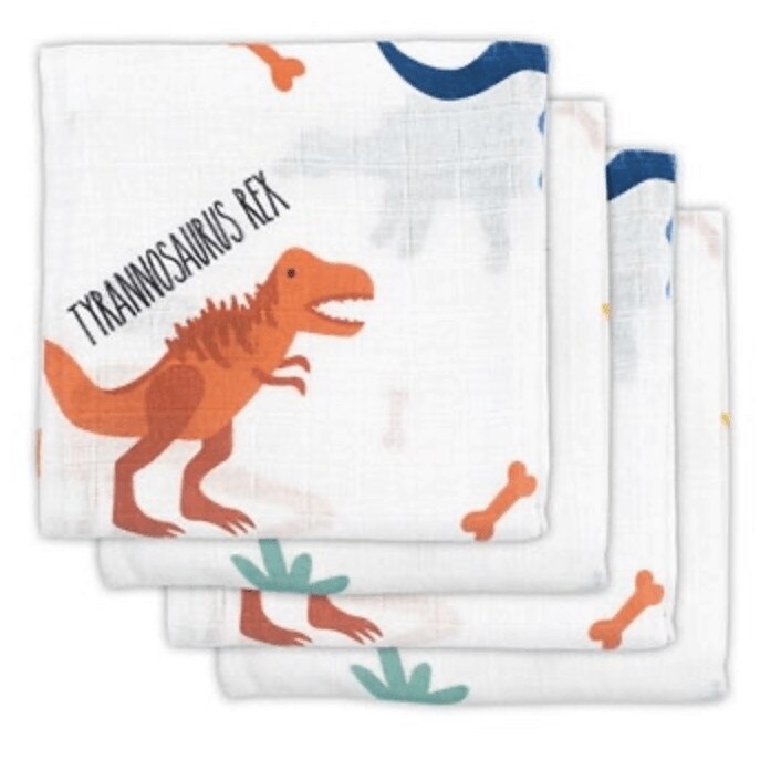 Set 2 scutece hidrofile, Jollein Dinosaur, 115x115 cm