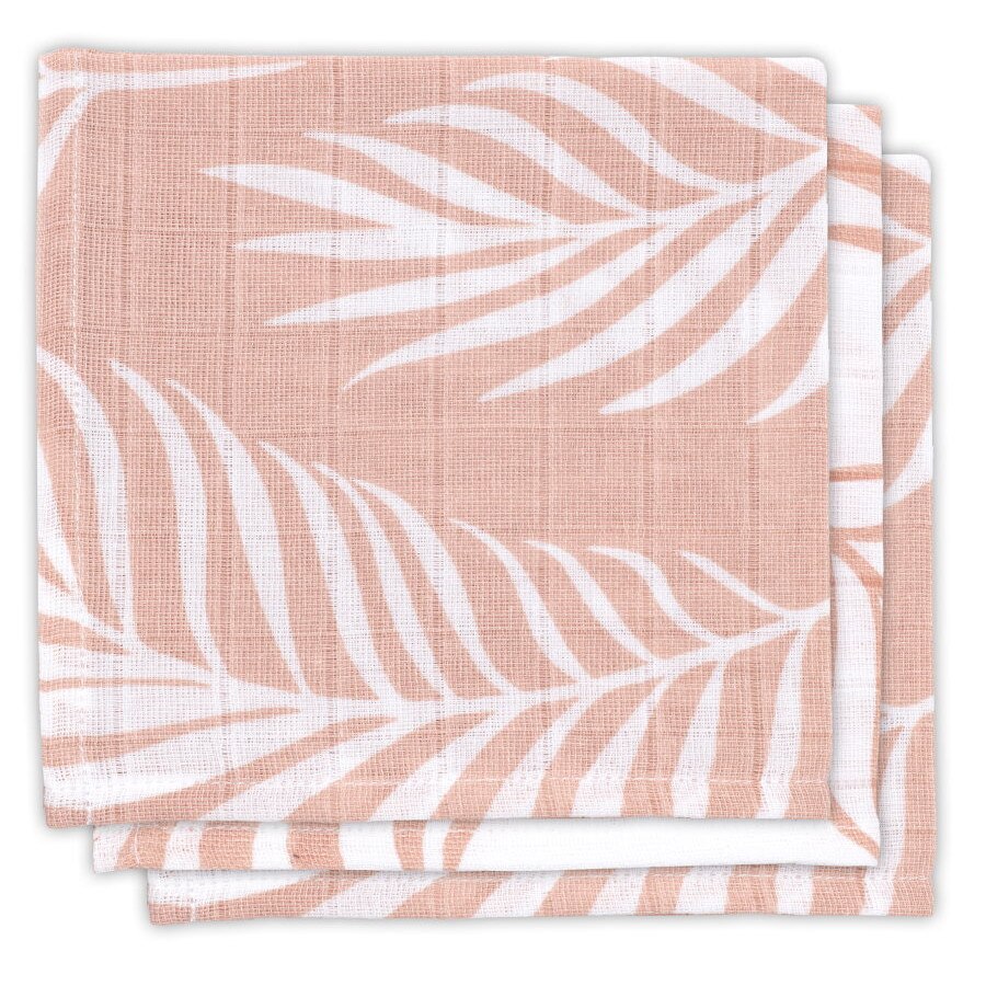 Set 3 batiste hidrofile, Jollein Nature, 31x31 cm, roz