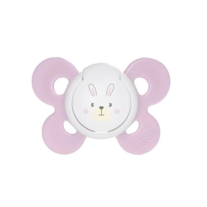 Suzeta ortodontica din silicon Chicco Physio Forma 059010, Roz 0-6 luni