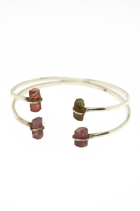 Bratara dama circulara din argint 925 cu patru Turmaline naturale