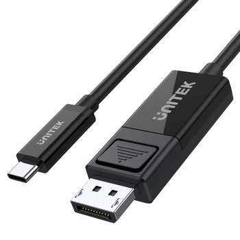 Cablu USB-C DisplayPort 1.4 Unitek, 8K, HDR VR, Negru, 1.8 m Cablu USB-C DisplayPort 1.4 Unitek, 8K, HDR VR, Negru, 1.8 m
