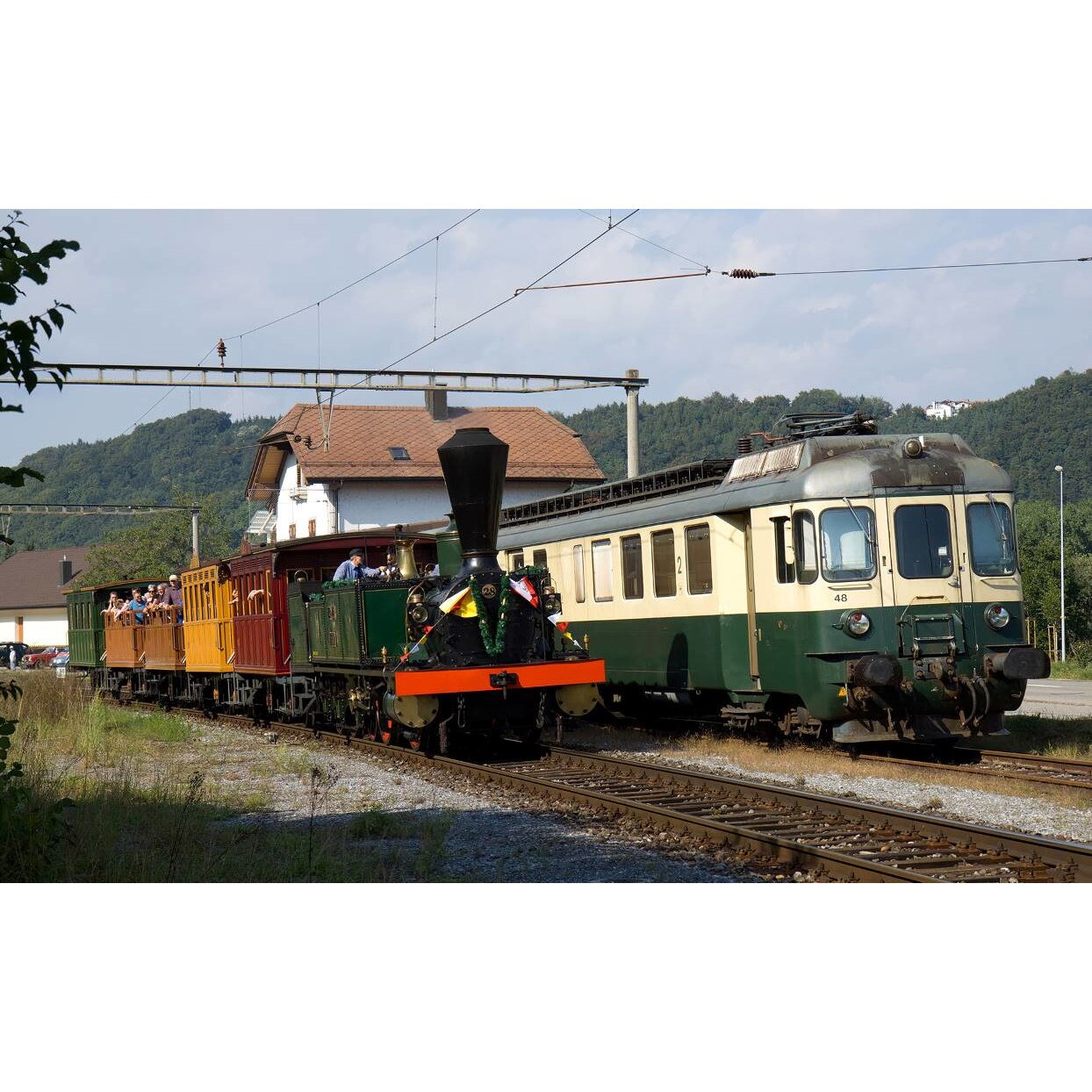 Tablou canvas 90x50 cm, Locomotive model 86