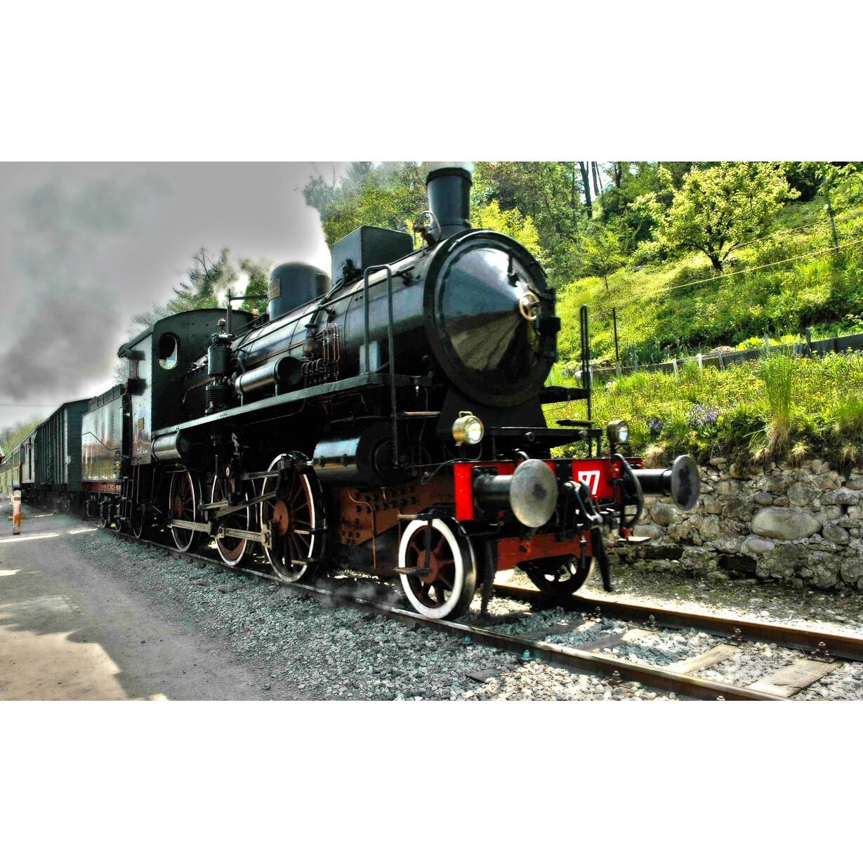 Tablou canvas 75x50 cm, Locomotive model 72