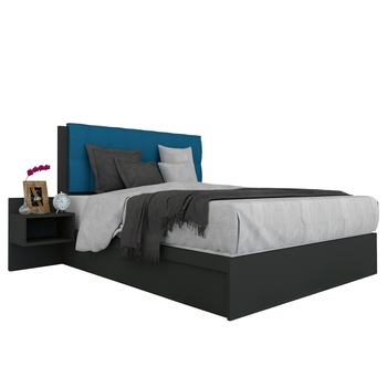 Pat Tapitat Genarom LEX 140 Fara Leat, 0164 / Rico 11, 204 x 95 x 149 cm Pat Tapitat Genarom LEX 140 Fara Leat, 0164 / Rico 11, 204 x 95 x 149 cm