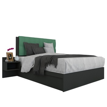 Pat Tapitat Genarom LEX 140 Fara Leat, 0164 / Rico 18, 204 x 95 x 149 cm Pat Tapitat Genarom LEX 140 Fara Leat, 0164 / Rico 18, 204 x 95 x 149 cm