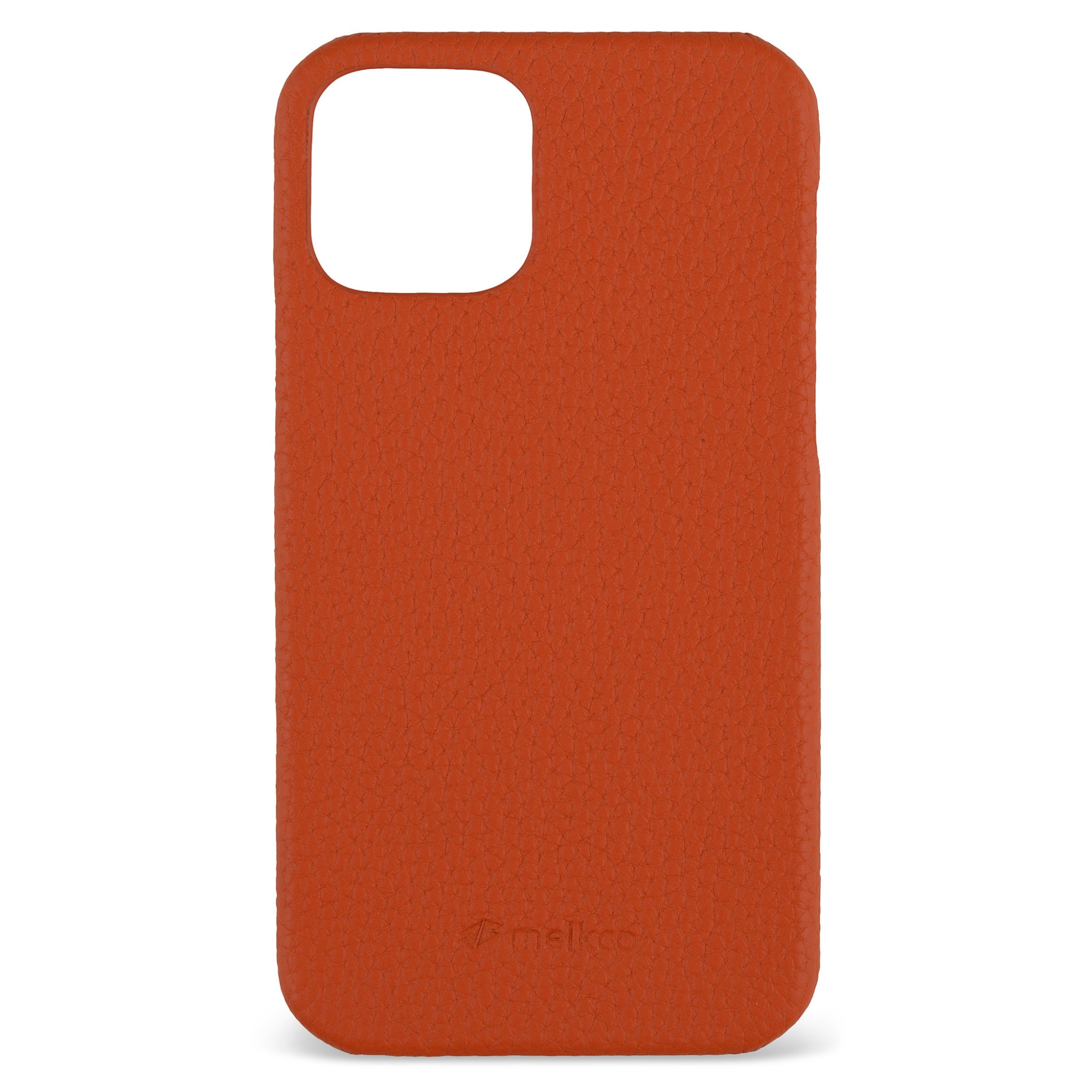 Husa din piele Melkco pentru iPhone 12 Mini, Orange