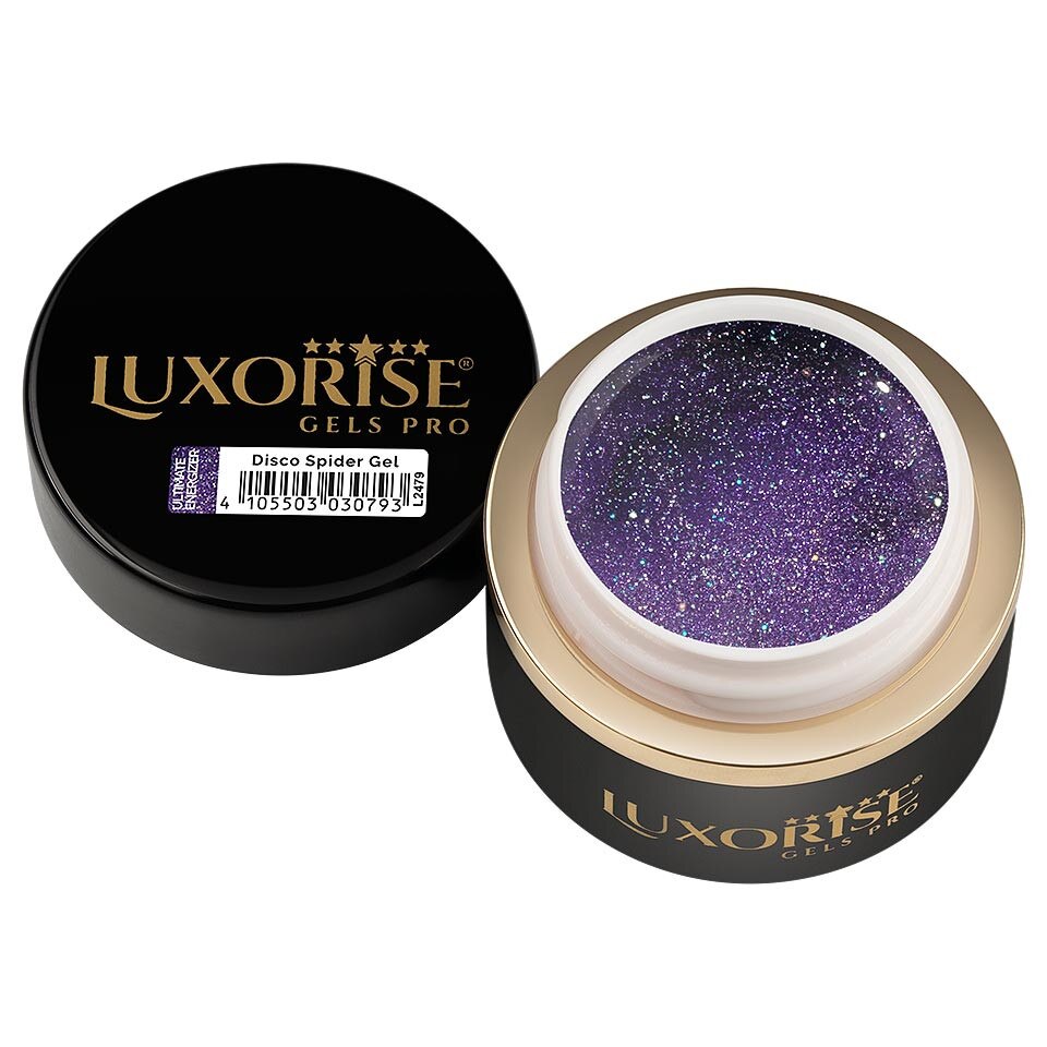 Gel LUXORISE Disco Spider, Iris Purple - Ultimate Energizer, 5ml
