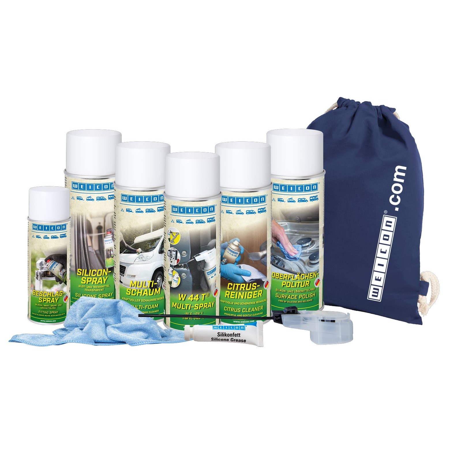 Set 8 produse intretinere rulote si autorulote Weicon