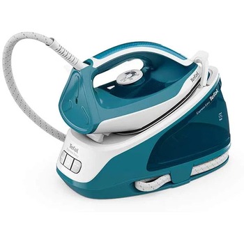 Statie de calcat TEFAL Express Easy SV6131E0, 2200W, 350g/min, 1.7l, talpa ceramica, Alb-Albastru Statie de calcat TEFAL Express Easy SV6131E0, 2200W, 350g/min, 1.7l, talpa ceramica, Alb-Albastru