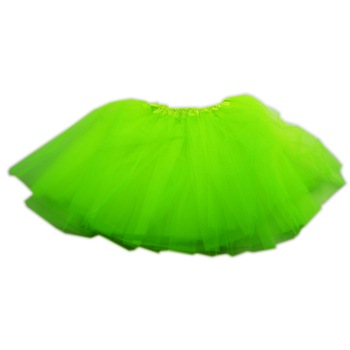 Fusta tutu pentru fetite, 3 straturi tul, 35 cm, Verde neon Fusta tutu pentru fetite, 3 straturi tul, 35 cm, Verde neon