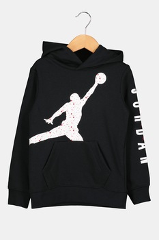 Nike, Hanorac cu buzunar kangaroo Jumpman, 96-104 CM, Negru/Alb/Rosu bordeaux Nike, Hanorac cu buzunar kangaroo Jumpman, 96-104 CM, Negru/Alb/Rosu bordeaux