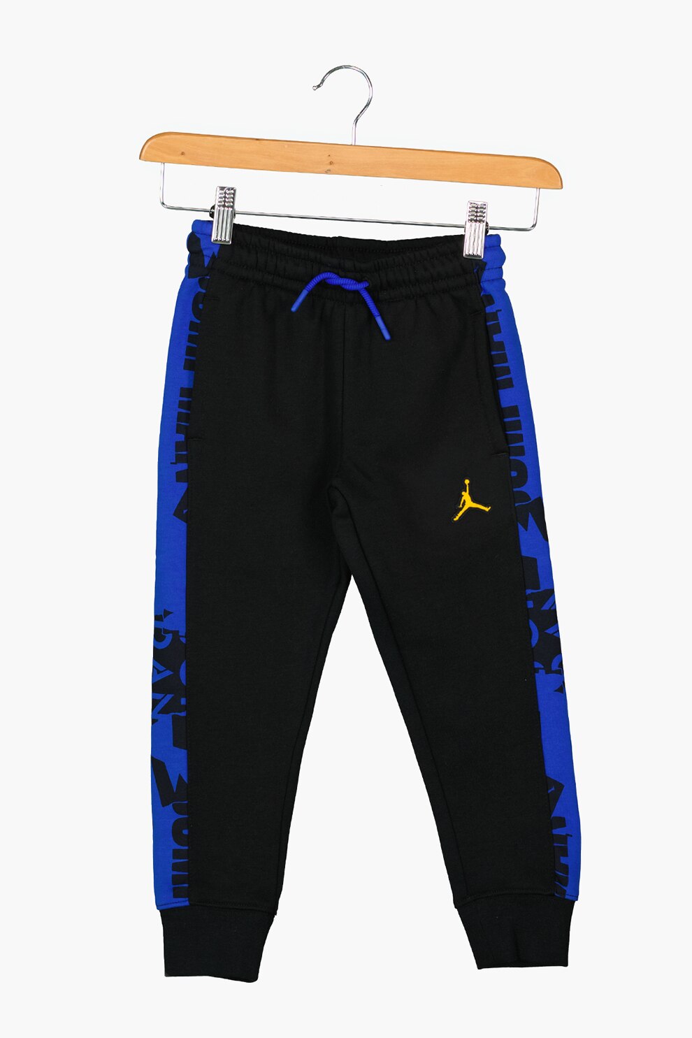 Nike, Pantaloni sport cu imprimeu Jordan Essentials, Negru/Albastru royal